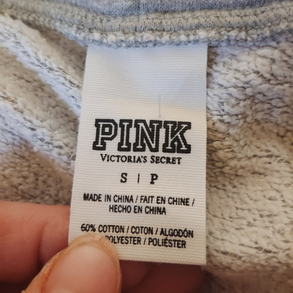 Victoria Secret PINK Gray Sequined Hooded Sweatshirt - RARE Y2K - Picture 13 of 15